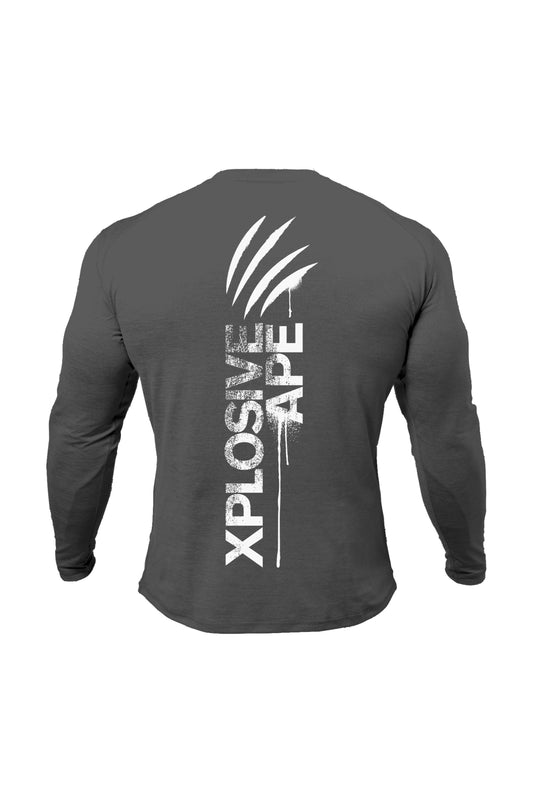 XAPE Claw Long Sleeve Tee - Charcoal