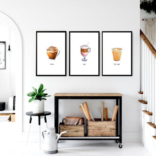 Coffee prints | set of 3 wall art prints