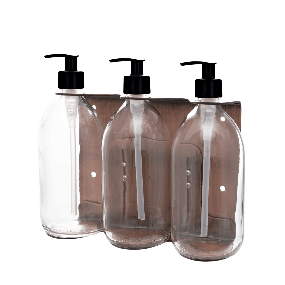Copper Triple Wall Mounted Soap Dispenser