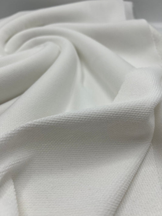 Cream Thick French Terry Loopback Fabric
