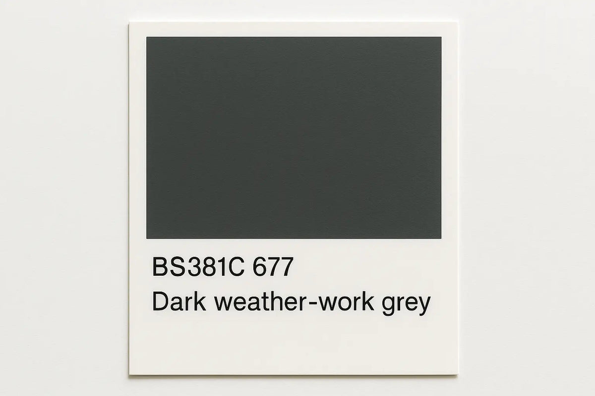 381C 677 Dark weather-work grey 400ml Aerosol Available in any Finish