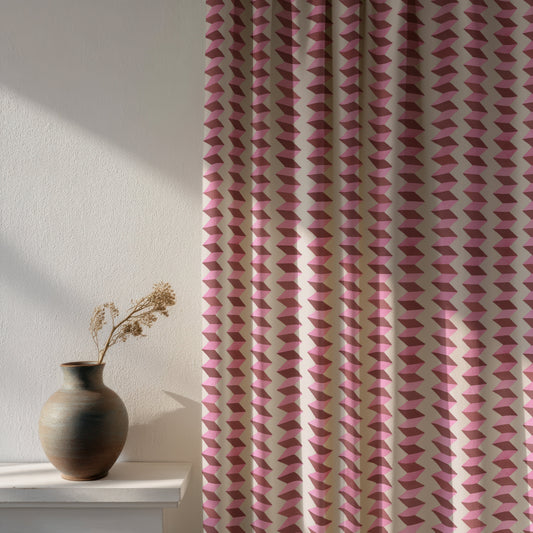 Escher Stripe - Empress Rose - Fabric