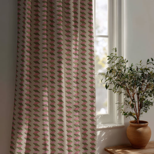 Escher Stripe - Jardin Rose - Fabric