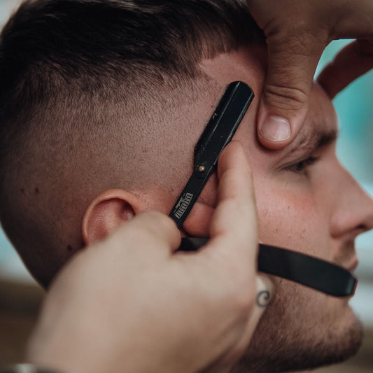 Cut Throat Razor - The Jolly Roger Black - Stainless Steel