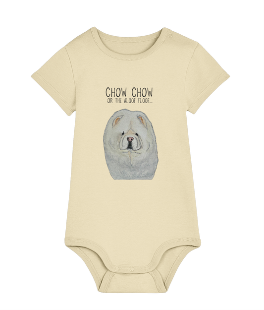Adorable Cream Chow Chow Baby Bodysuit – The Perfect Cuddly Outfit!