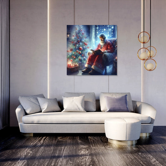 Santa's Reflective Eve Canvas