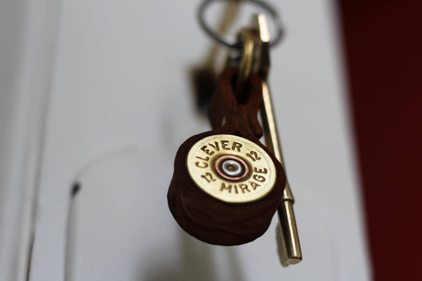 Boult Upcycled Shotgun Cartridge Key Ring with Leather Strap