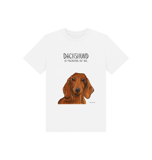 Mischievous Hot Dog Kids' T-Shirt – Small Pup, Big Attitude!