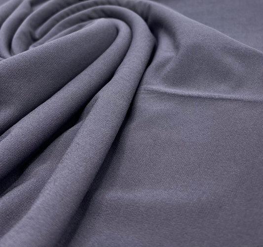 Plain Dark Grey ITY Fabric 4 Way Stretch