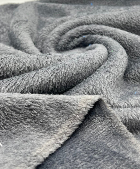 Dark Grey Super Soft Plain Cuddle Fleece Fabric Blanket Loungewear