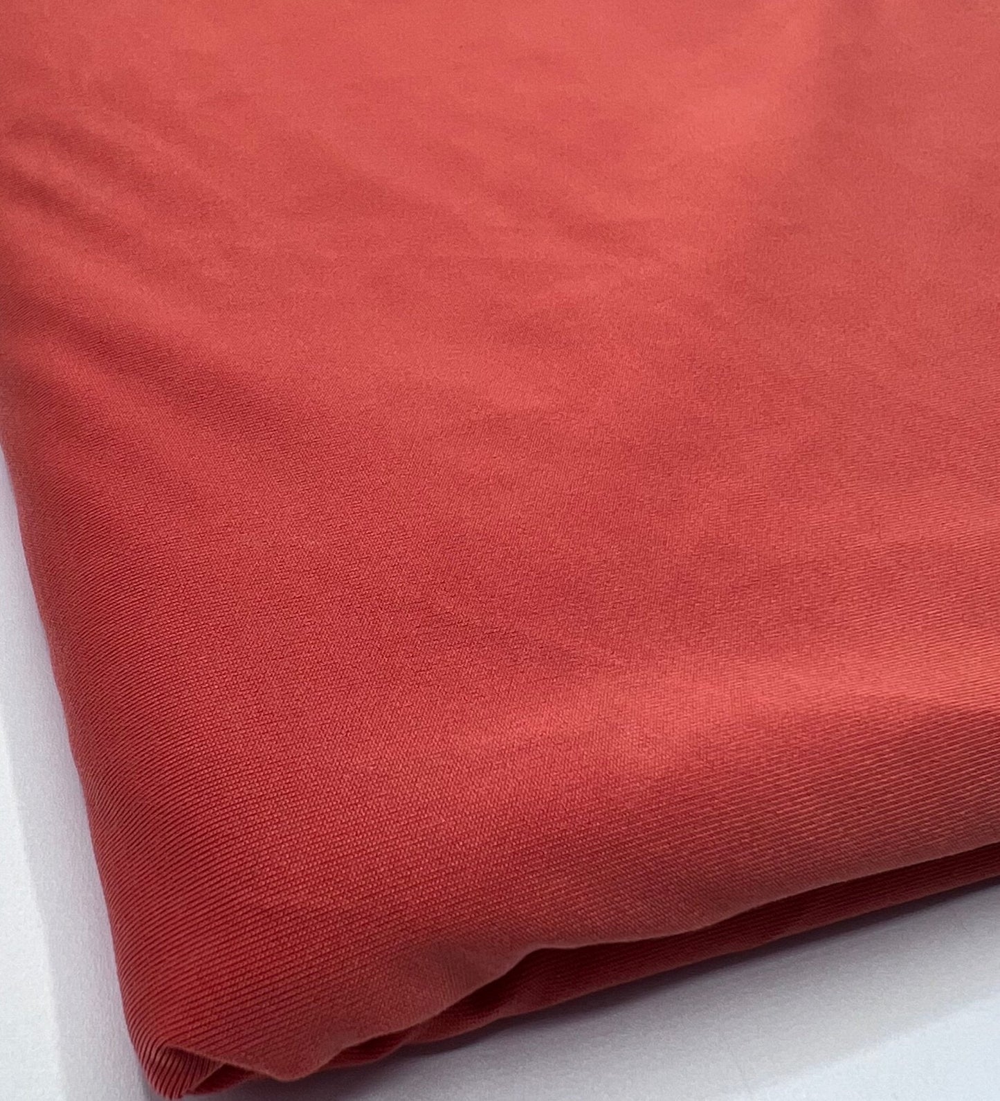 Dark Orange Plain Shiny Soft Touch Slinky 4 Way Stretch Fabric