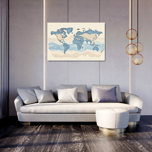 Worldly Outlines Canvas