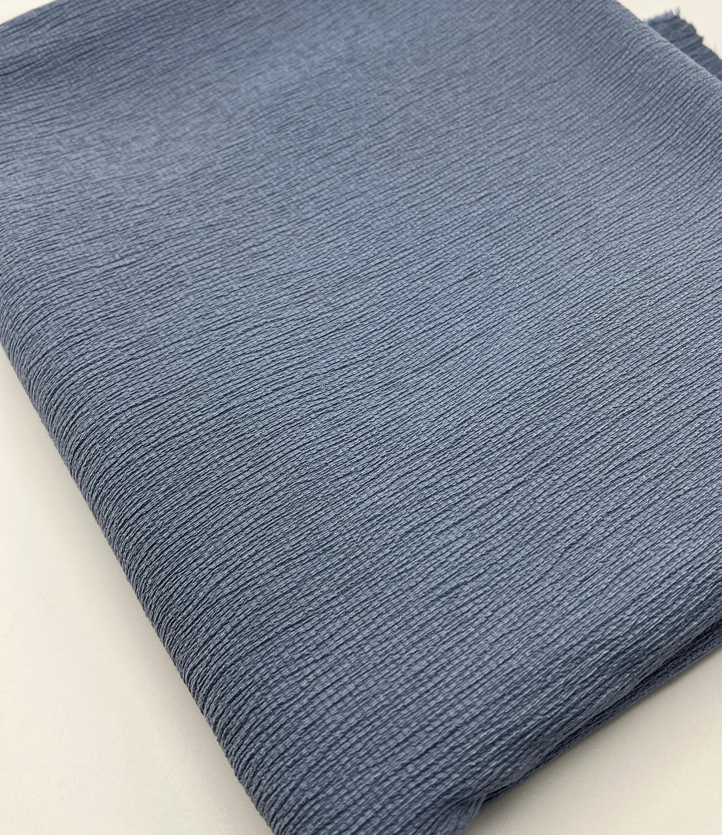 Denim Blue Textured Tree Bark Stretch Dress Craft Fabric