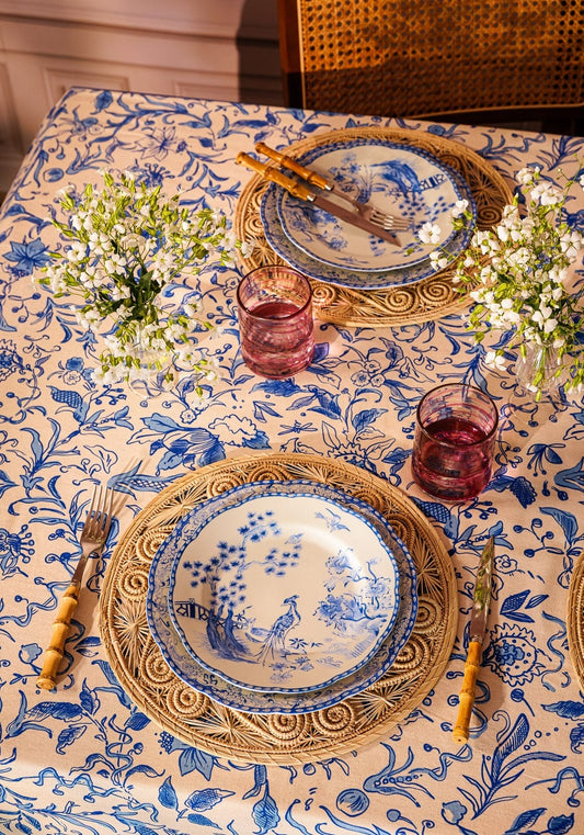 Virginia Blue and White Dessert Plates - Set of 4