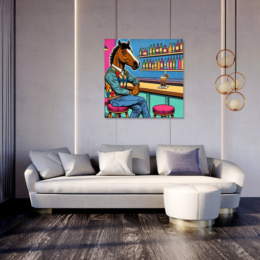 Retro Horse Bar Canvas