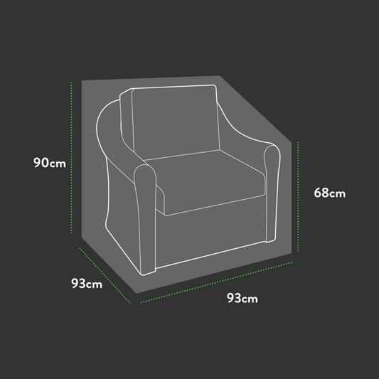 Premium Modular Armchair Cover - 93 X 93 X 68/90 H