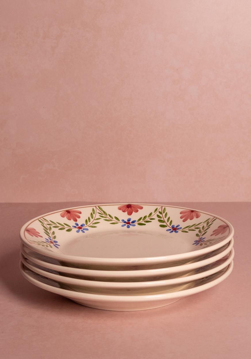 Camilla Dinner Plate, Green Garland Set of 4