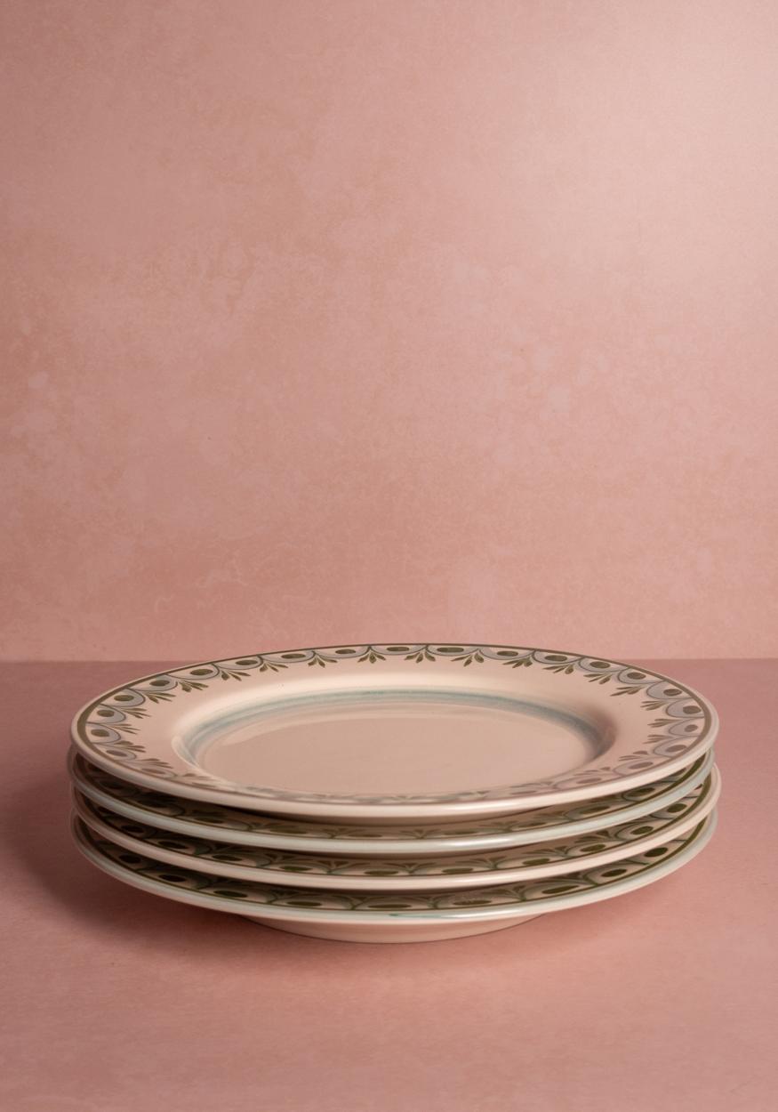 Cordelia Dinner Plate, Green Set of 4