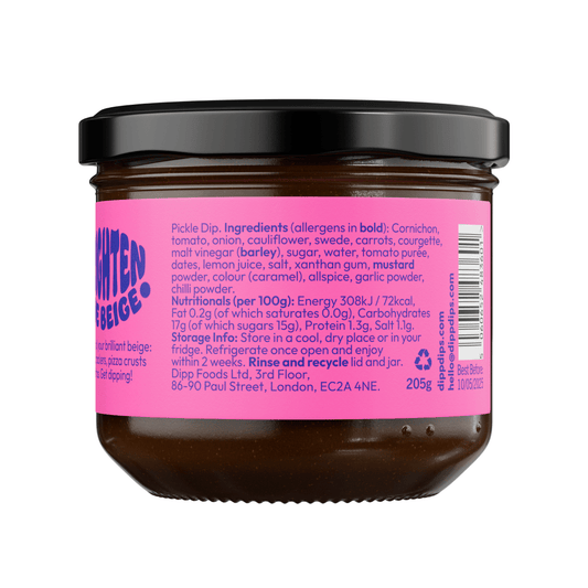 Dipp Ploughman’s Pickle Dip 350g – Tangy British Pickle Dip with No Artificial Preservatives