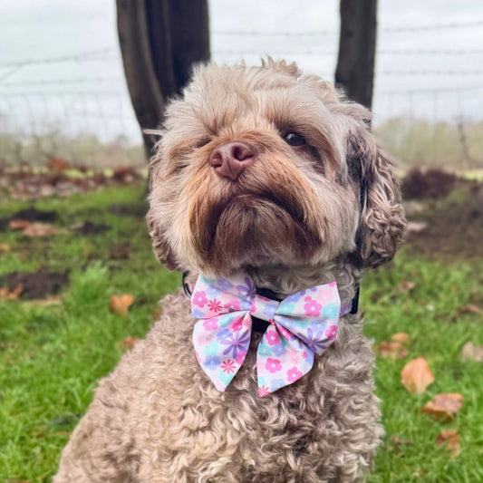 Dog Sailor Bow - Pretty Petals