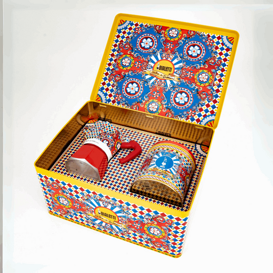 Bialetti X Dolce&Gabbana Sicilian Cart Gift Set (Moka 3 Cup and Coffee)
