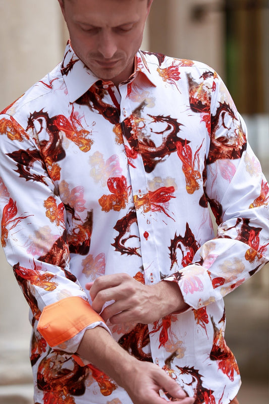 Dragon Fire Print Shirt