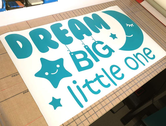 Dream Big Little One Wall Sticker – Inspirational Nursery Wall Decal for Baby