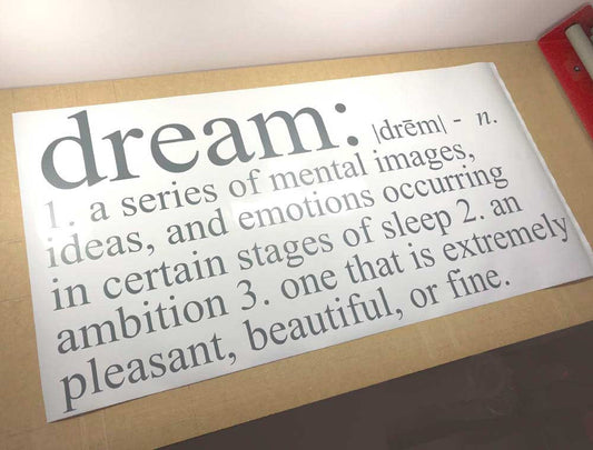 Dream definition bedroom wall sticker