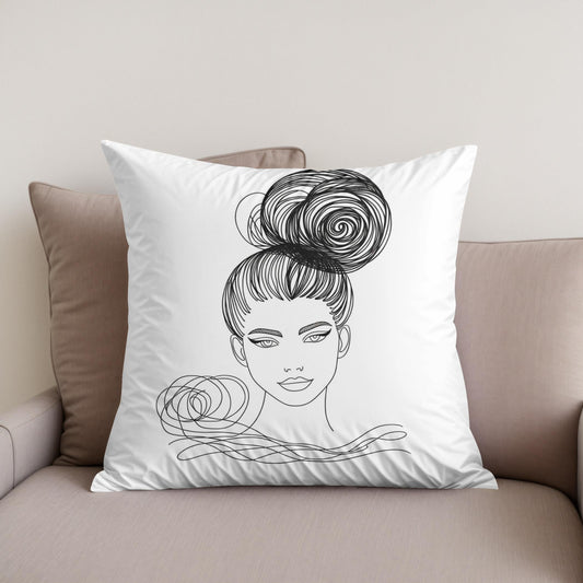 The Elegant Bun Cotton Cushion