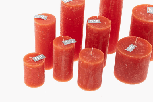 Luxury RUSTIC Candle - CORAL RED