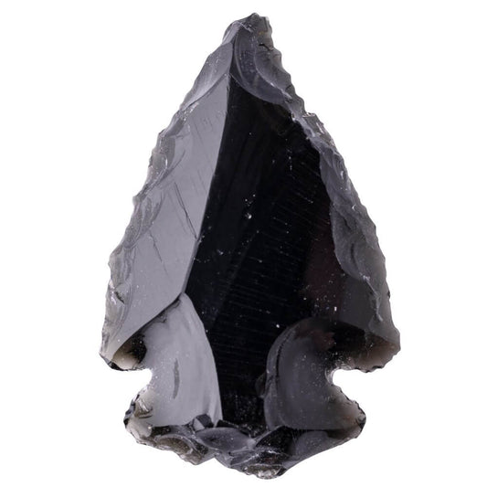 Obsidian Arrowhead Natural Volcanic Glass Collectible Crystal (SINGLE)