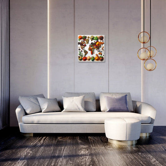 Spice World Map Canvas