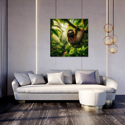 Tropical Sloth Canvas