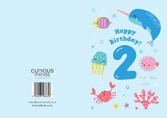 Happy Birthday Card - Age 2 (105 x 148 mm)