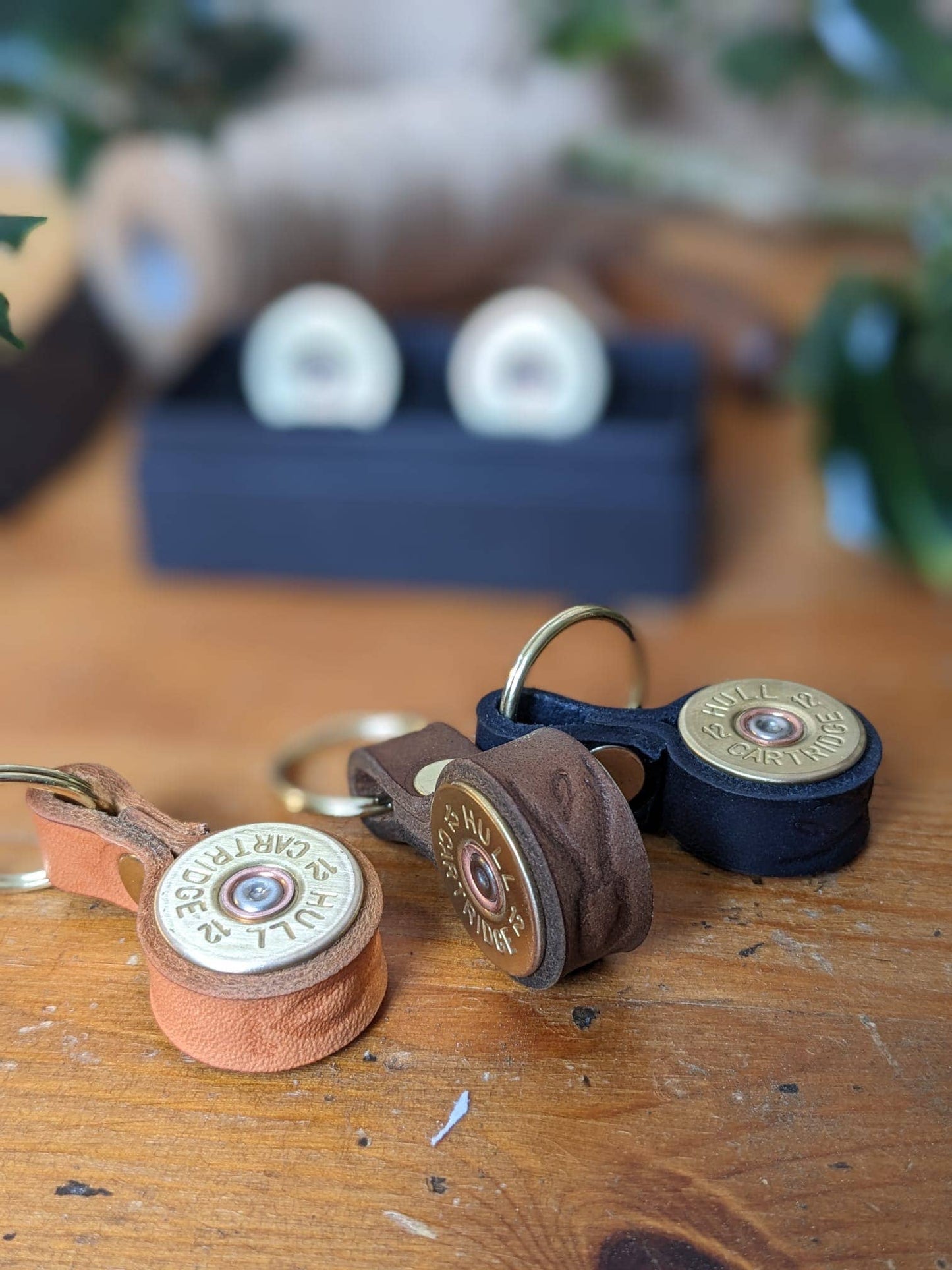 Boult Upcycled Shotgun Cartridge Key Ring with Leather Strap