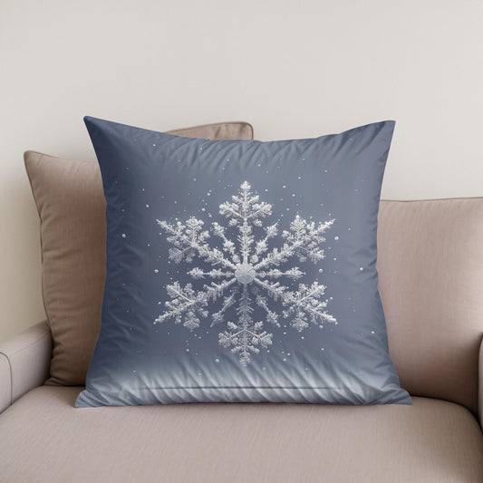 Snowfall Serenity Cotton Cushion