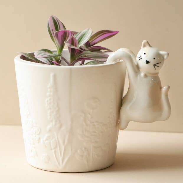 Lisa Angel Ceramic Cat Planter Hanger