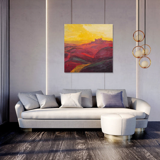 Yorkshire Castle Sunset Canvas