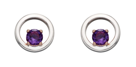 Beginnings Open Circle Earrings with Stone