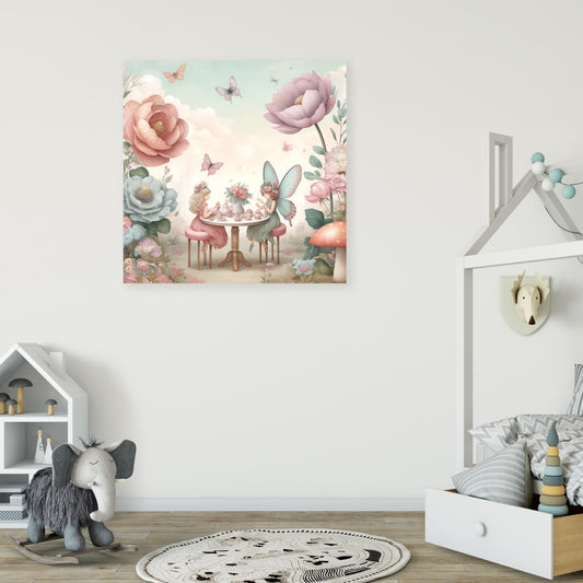 Fairy Garden Tea Party Canvas