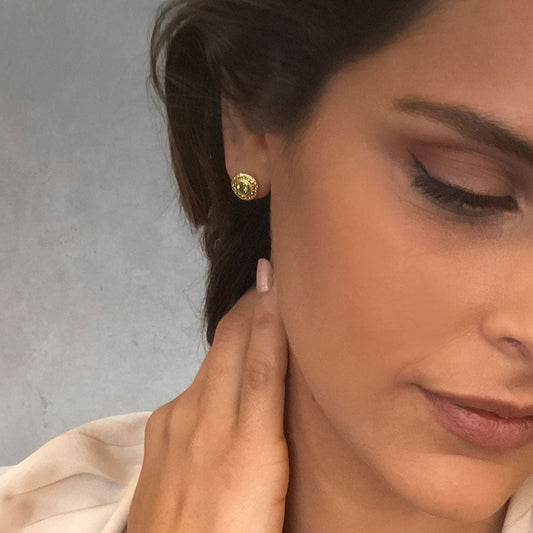 Luna Gemstone Studs Black Onyx