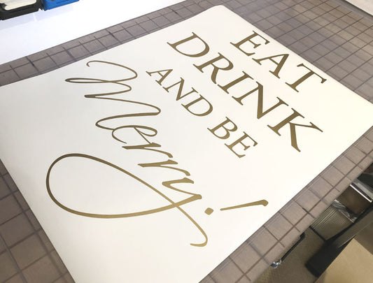 Eat, Drink, and Be Merry Wall Sticker - Perfect Décor for Your Happy Place!