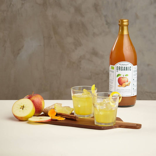 Eat Wholesome Organic Apple Cider Vinegar Turmeric Cinnamon 1L – Raw Unfiltered