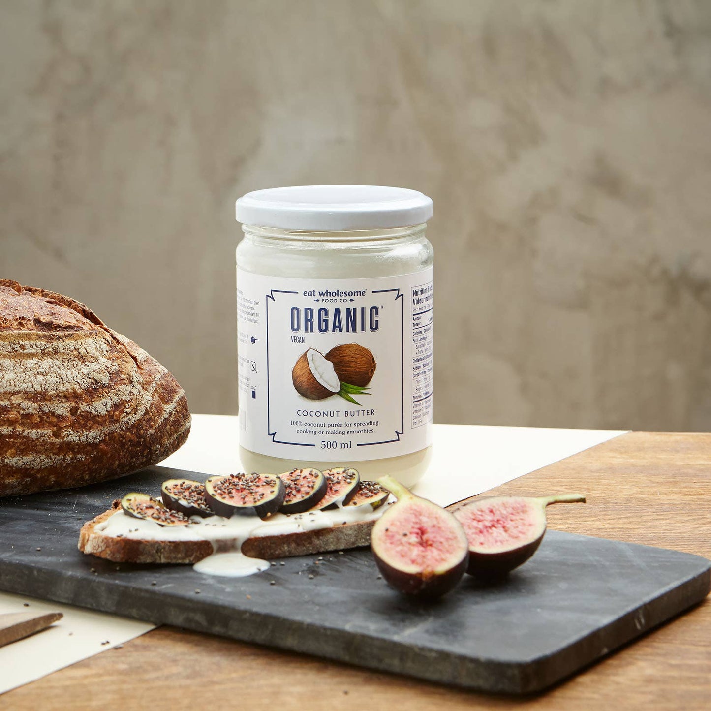 Eat Wholesome Organic Coconut Butter 500g – 100% Coconut Purée