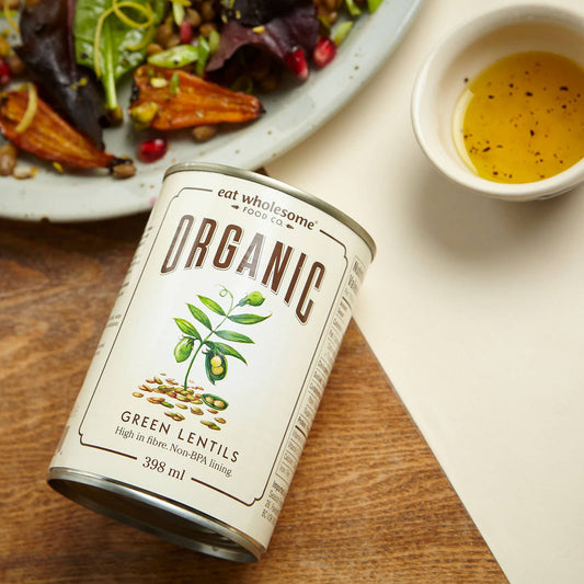Eat Wholesome Organic Green Lentils 400g – No Added Salt