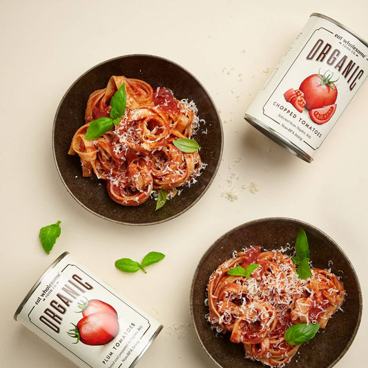 Eat Wholesome Organic Peeled Plum Tomatoes 400g – No Added Salt