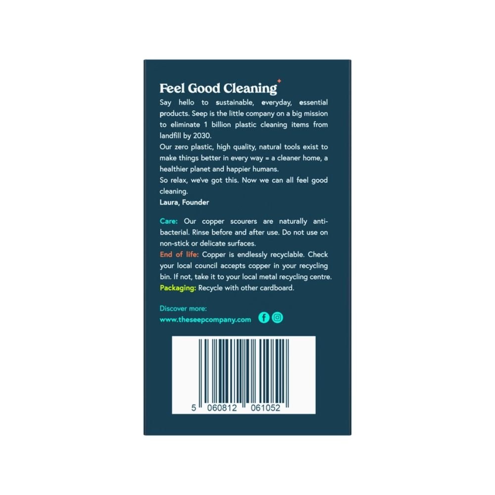 Eco Copper Scourers 2-Pack | Recyclable Antibacterial Scrubbers