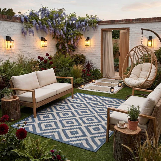 Ecology Outdoor Rug Blue | 100blu