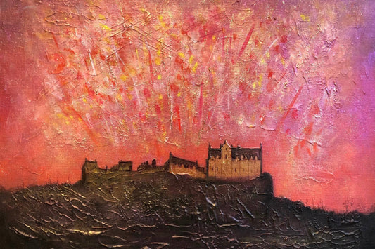 Edinburgh Castle Fireworks ii | Statement Interior Wall Art from Scotland