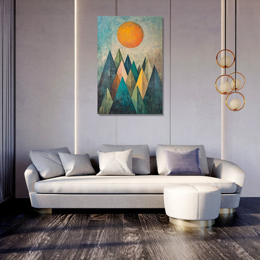 Triangular Harmony Mountain Canvas